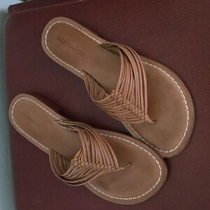 Bernardo leather sandles Dark tan 9m